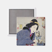 Het kijken alsof ze wil veranderen: het uiterlijk magneet (Voorkant / Achterkant)