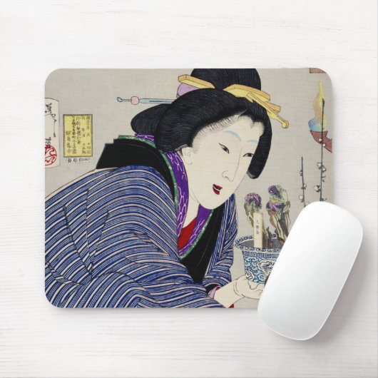 Het kijken alsof ze wil veranderen: Het uiterlijk Muismat (Met muis)