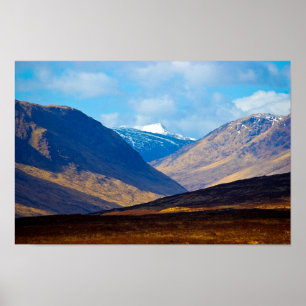 Het kijken naar Glen Etive, Schotland Poster