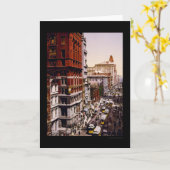 Het kijken op Broadway in de Stad 1900 van New Kaart (Gele Bloem)