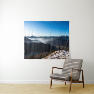 Het kijken over nieuwe horizonten wandkleed