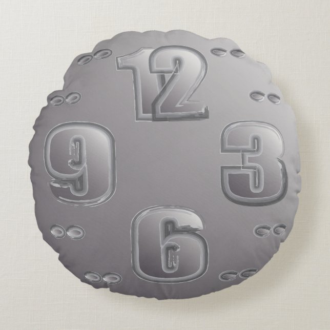 het kijken van de klok rond kussen (Voorkant)