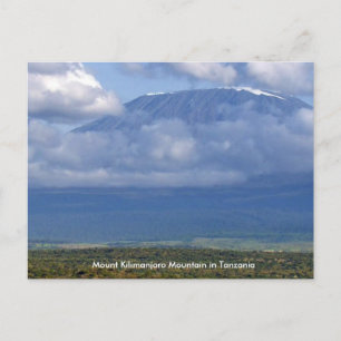 Het Kilimanjaro-gebergte in Tanzania Posters plezi Briefkaart