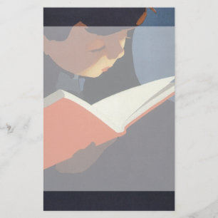 Het  Kind dat een Boek van de Bibliotheek leest