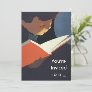 Het  Kind dat een Boek van de Bibliotheek leest Kaart