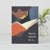 Het  Kind dat een Boek van de Bibliotheek leest Kaart (Staand voorkant)