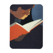 Het  Kind dat een Boek van de Bibliotheek leest Magneet (Verticaal)