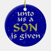 Het kind is het Born scriptornament Keramisch Ornament (Achterkant)