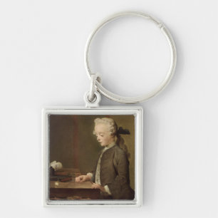 Het kind met een theetotum sleutelhanger
