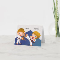 Het Kind van de karate dankt u Notecard