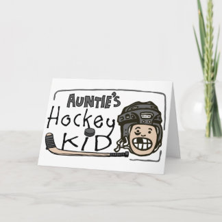 Het Kind van het Hockey van de tante Feestdagen Kaart