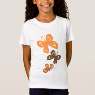 Het Kinder Ontwerp van de Cartoon van de Vlinder T-shirt