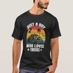 Het Kinder Semi Truck-ontwerp geeft gewoon een jon T-shirt