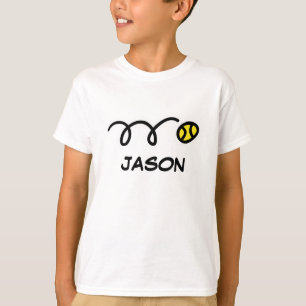 Het kinder tennis kleedt Gepersonaliseerde T-shirt