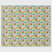 het kinder vrijetijdsgewin retro - safari cadeaupapier (Vlak)