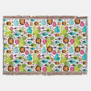 het kinder vrijetijdsgewin retro - safari deken