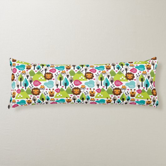 het kinder vrijetijdsgewin retro - safari lichaamskussen (Voorkant)