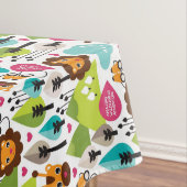 het kinder vrijetijdsgewin retro - safari tafelkleed (Voorbeeld)