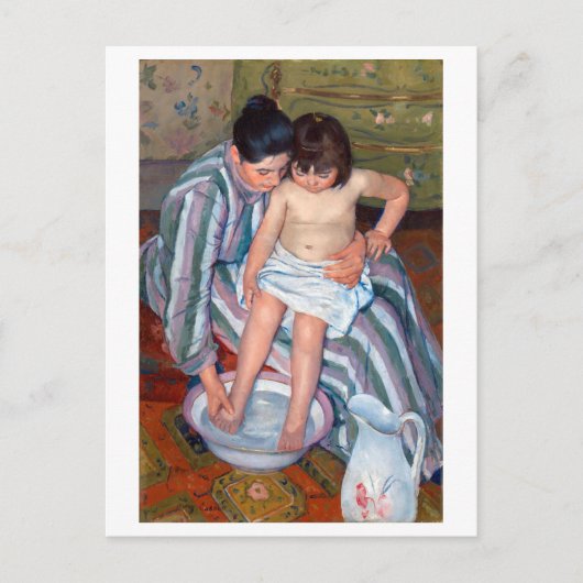 Het kinderbad, Mary Cassatt Briefkaart (Voorkant)