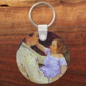 Het Kind's Caress. c. 1890, Mary Cassatt Sleutelhanger (Voorkant)