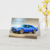 Het klassieke afbeelding van de Auto voor Kaart (Gele Bloem)