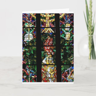 HET KLASSIEKE FRANSE ONTWERP VAN HET GLAS IN LOOD FEESTDAGEN KAART