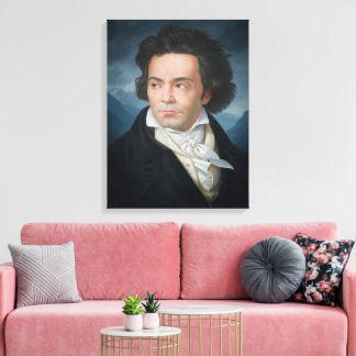 Het klassieke portret van Beethoven Canvas Afdruk