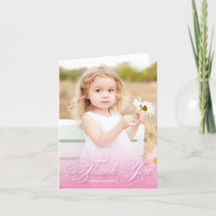 Het klassieke Roze van het Manuscript Swirly met Bedankkaart