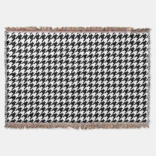 Het klassieke wevende patroon van Houndstooth Deken