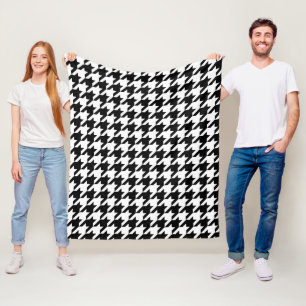 Het klassieke wevende patroon van Houndstooth Fleece Deken