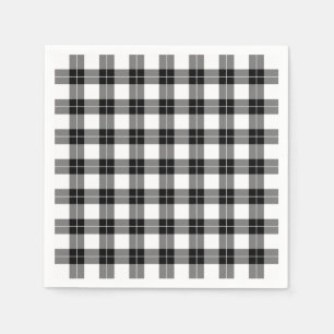 Het klassieke Zwart-witte Patroon van de Plaid Servet
