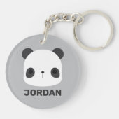 Het Kleine Beer van Panda van de klap met Persoonl Sleutelhanger (Achterkant)