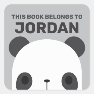Het Kleine Beer van Panda van de klap met Persoonl Vierkante Sticker