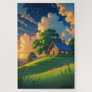 Het kleine huis op de Golden Hill Puzzel