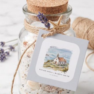 Het Kleine Kapel Aan De Zee Trouwen Bedankjes Labels