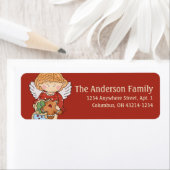 Het kleine kerstangel-retouretiket - d1 etiket (Insitu)