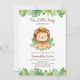 Het kleine King Lion Baby shower Kaart