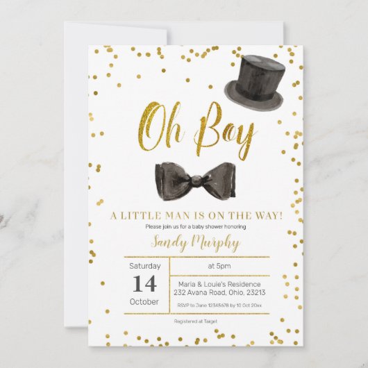 Het kleine Man is onderweg de Uitnodiging van het (Voorkant)