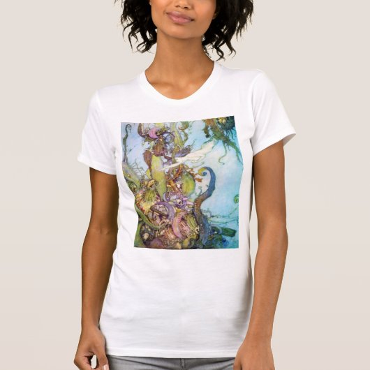 Het kleine Mermaid kunstvrouwtje T-shirt (Voorkant)
