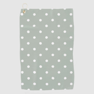 Het kleine Patroon van Stippen: Groene salie Golfhanddoek