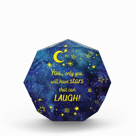 Het kleine Prince Quote met sterren Fotoblokken (Voorkant)