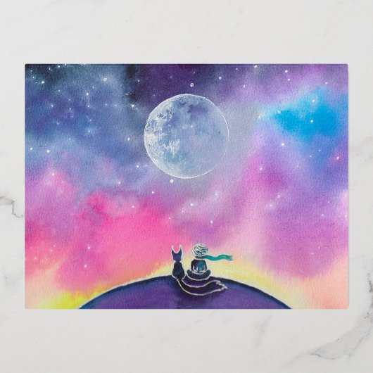 Het kleine prins briefkaart (Voorkant)