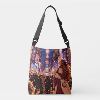 Het Kleine Reisende Meisje New York City Nieuwjaar Crossbody Tas