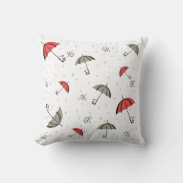 Het kleine rode paraplu kussen