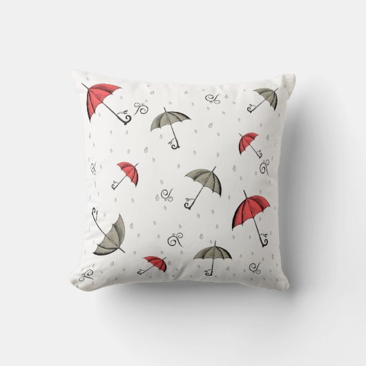 Het kleine rode paraplu kussen (Voorkant)