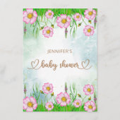 Het kleine Wildbloem is onderweg het menu Baby sho (Achterkant)