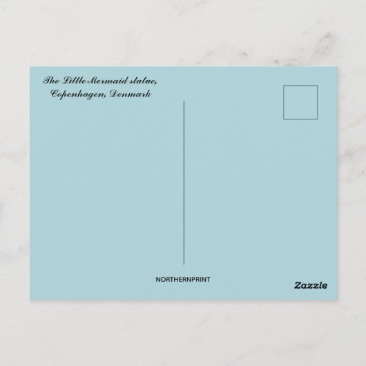Het kleine zeemeerminstbeeld in Kopenhagen Denemar Briefkaart (Achterkant)