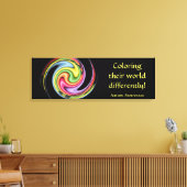 Het kleuren van hun wereld verschillend schilderdr canvas afdruk (Insitu (Woonkamer))