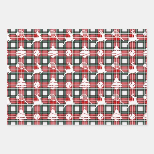 🎄 het Kleuren van Kerst 🎾 tennispatroon, douanet Inpakpapier Vel (Voorkant 2)