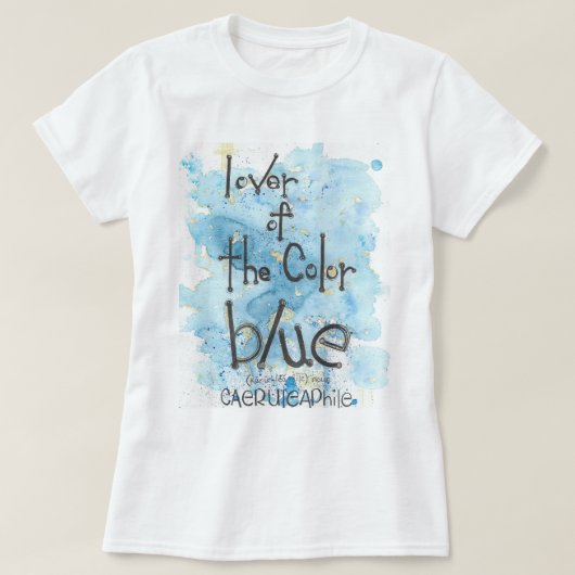 Het kleurenblauw t-shirt (Design voorkant)